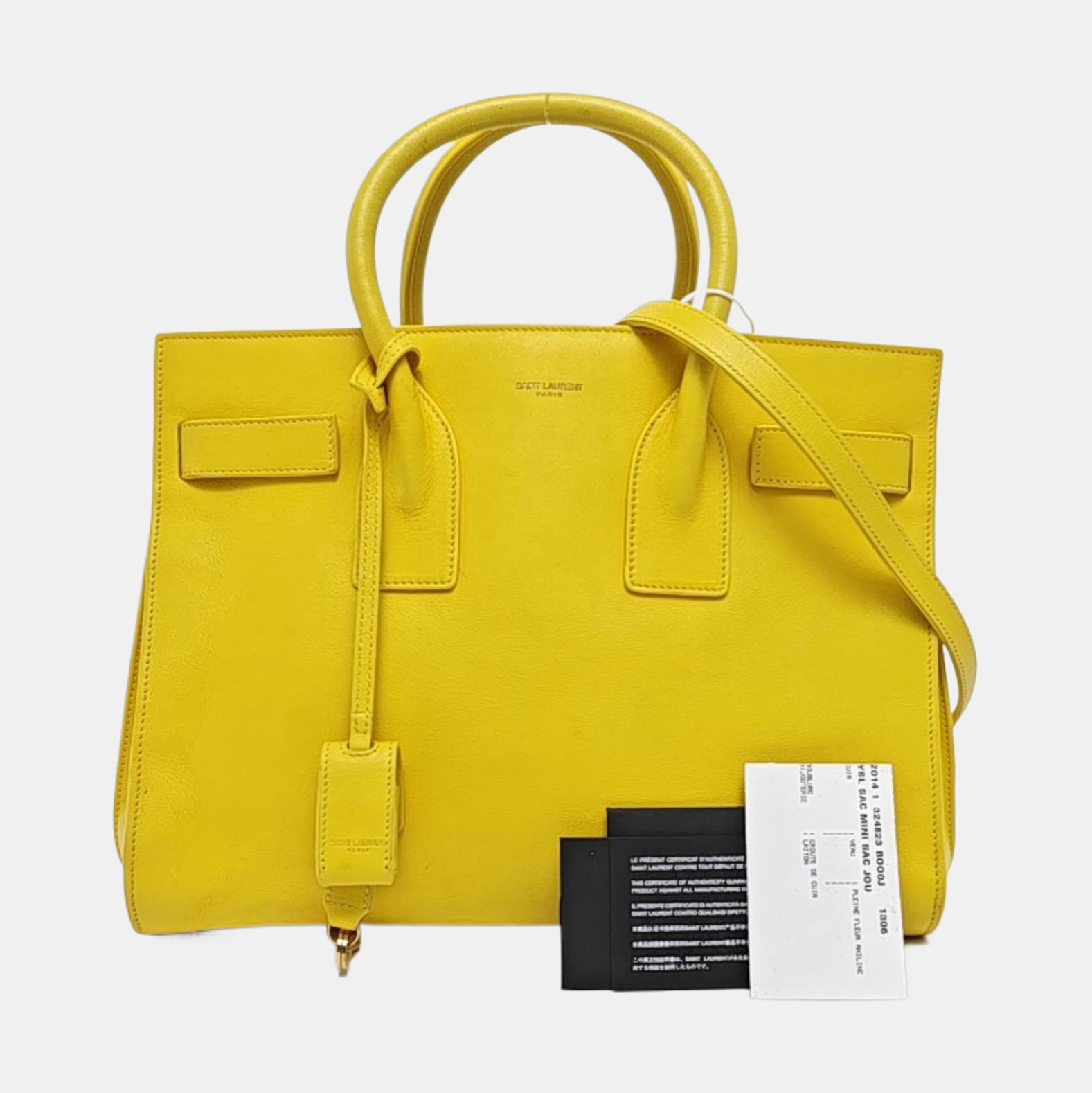 SAC DE JOUR Small Calfskin Yellow