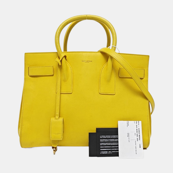 SAC DE JOUR Small Calfskin Yellow