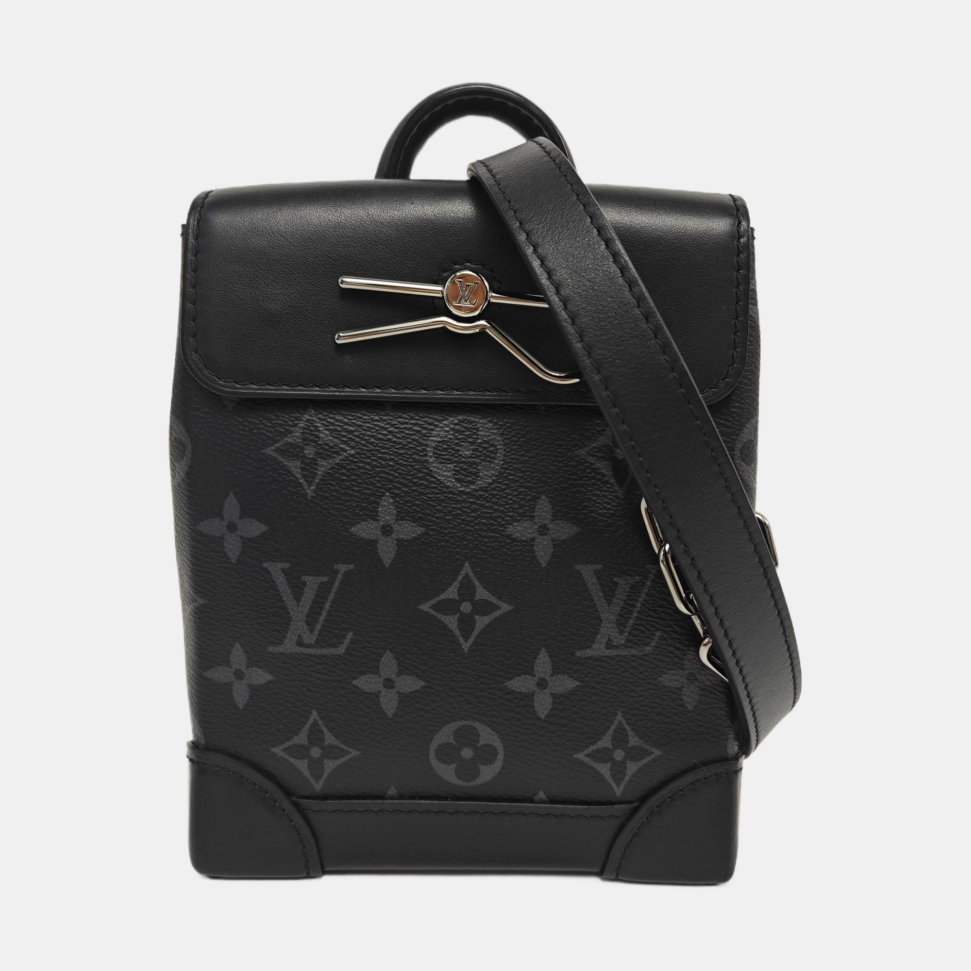 STEAMER Extra Small Monogram Coated Canvas Black