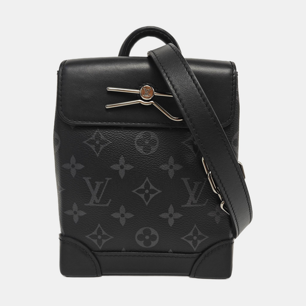 STEAMER Extra Small Monogram Coated Canvas Black