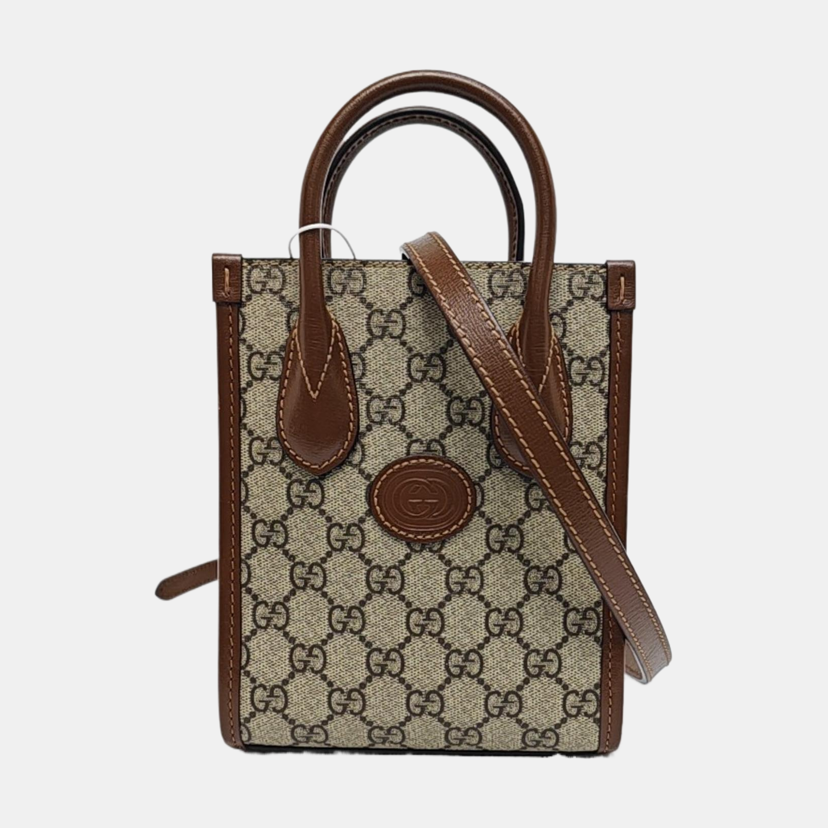 Retro Mini Monogram Coated Canvas Beige