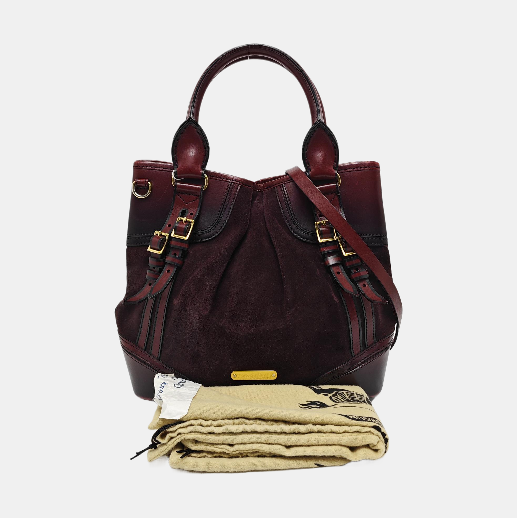 Suede Shoulder Bag Red