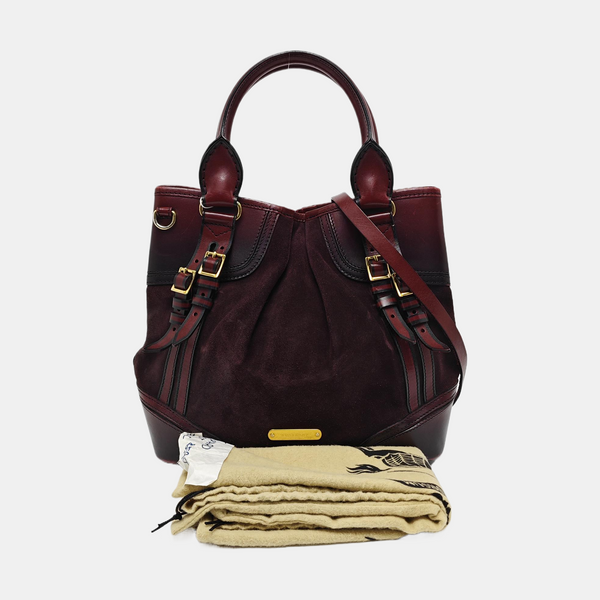 Suede Shoulder Bag Red