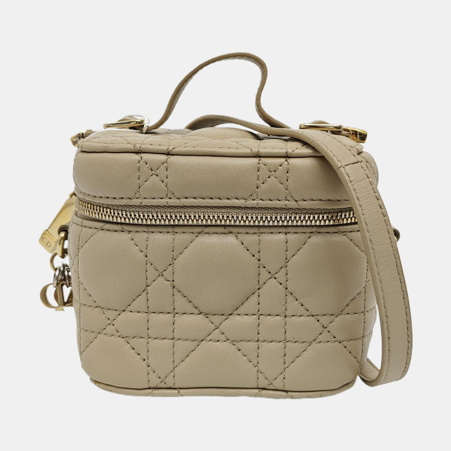 Lady Dior Super Mini Cannage Lambskin Beige