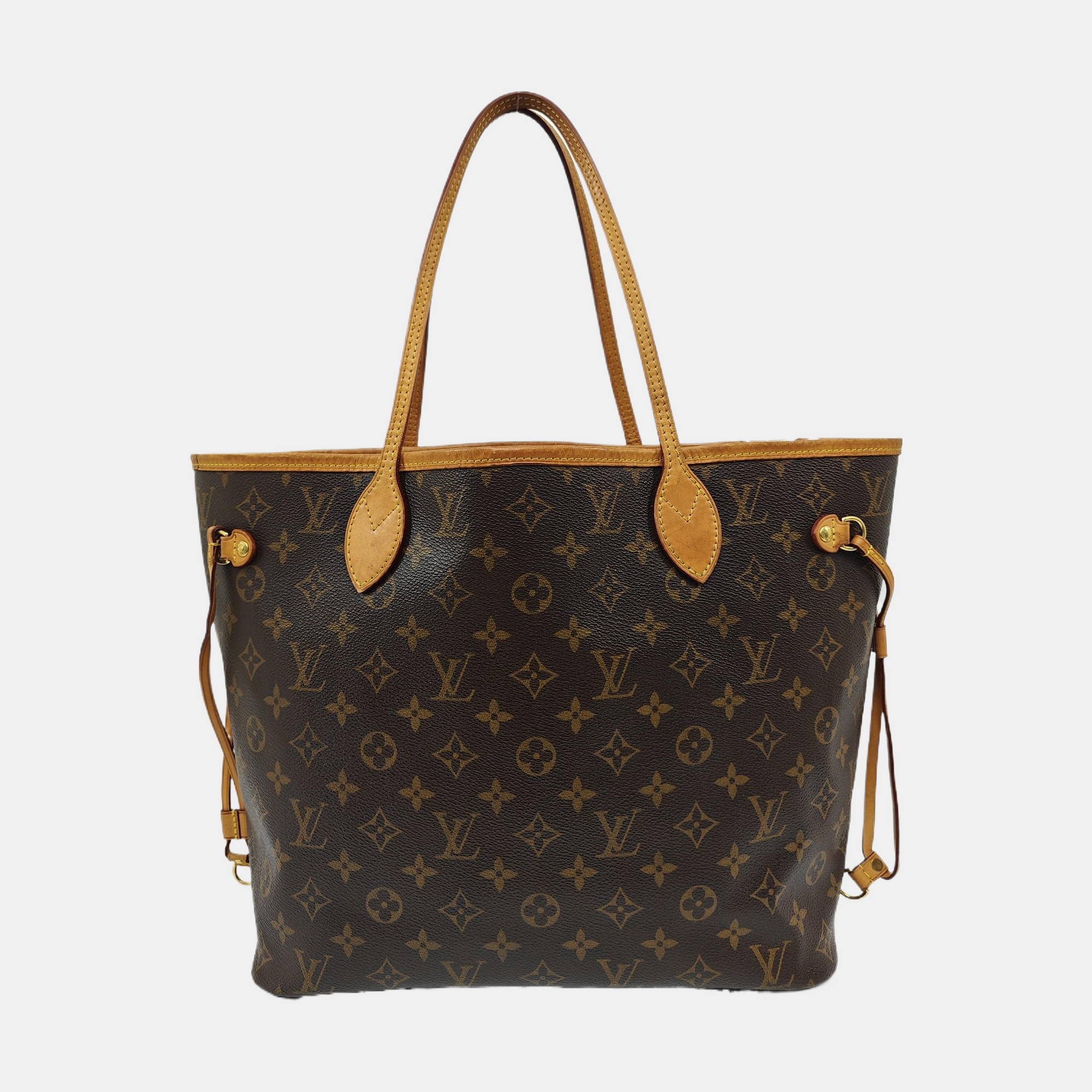 NEVERFULL MM Monogram Coated Canvas Brown