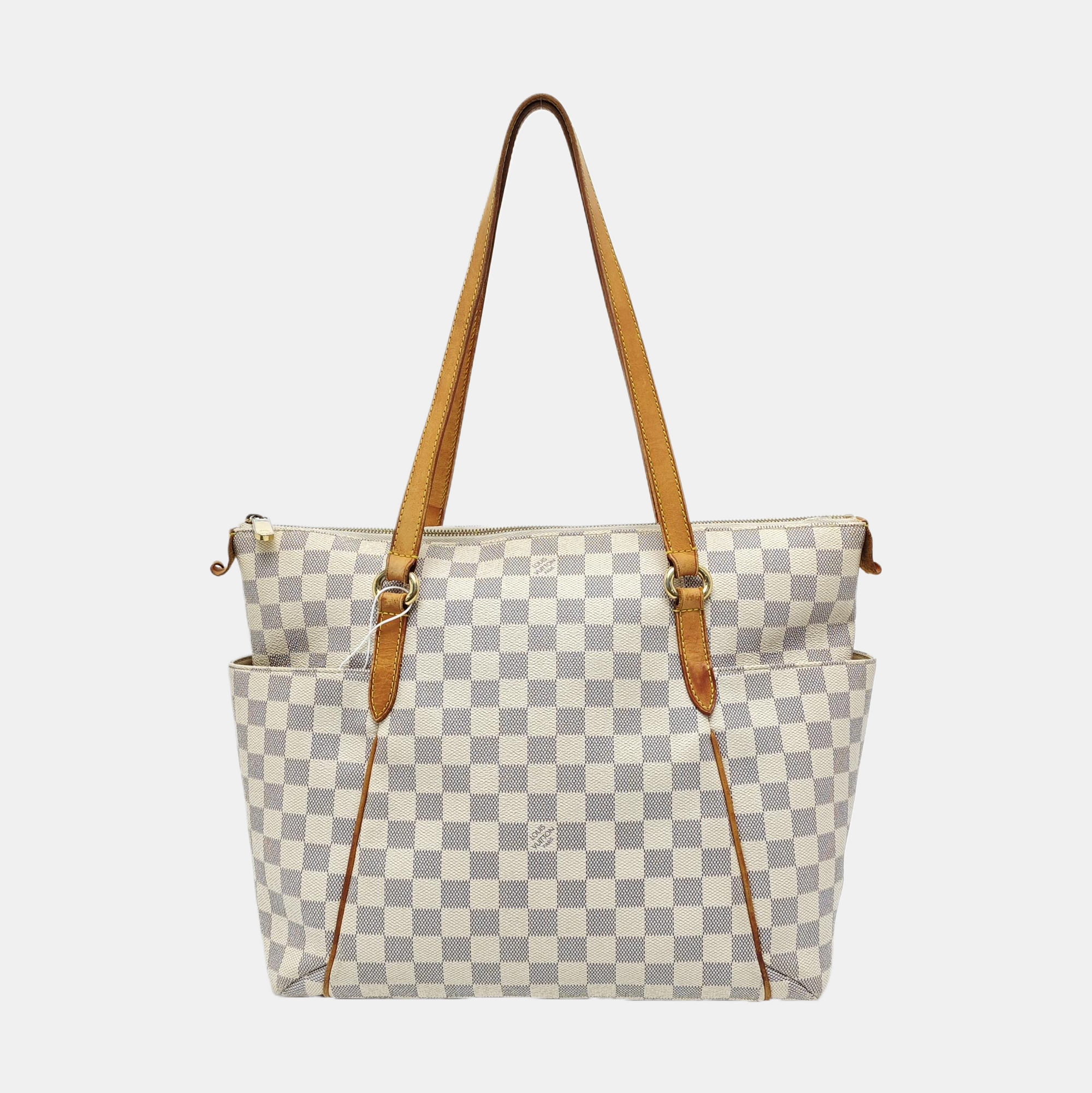 TOTALLY MM Damier Azur Coated Canvas White