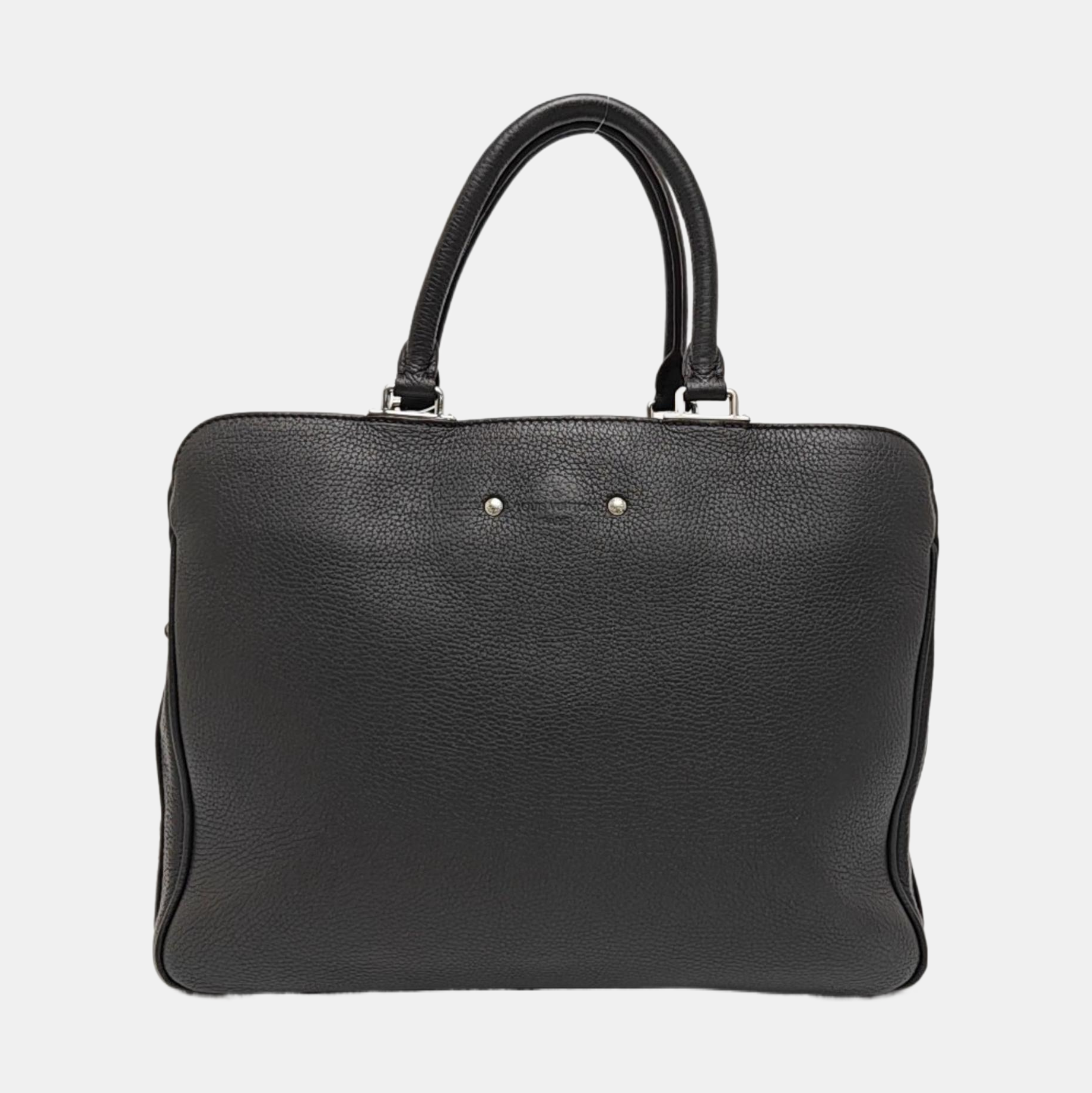 Calfskin Top Handle Bag Gray