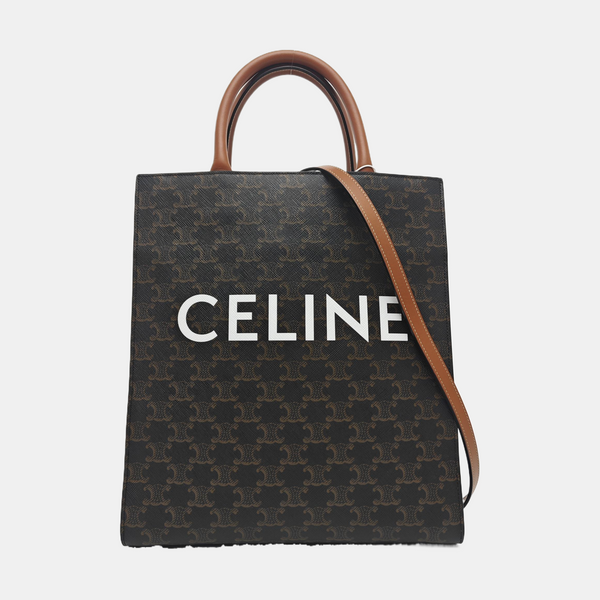 CABAS CELINE Small Coated Canvas Brown
