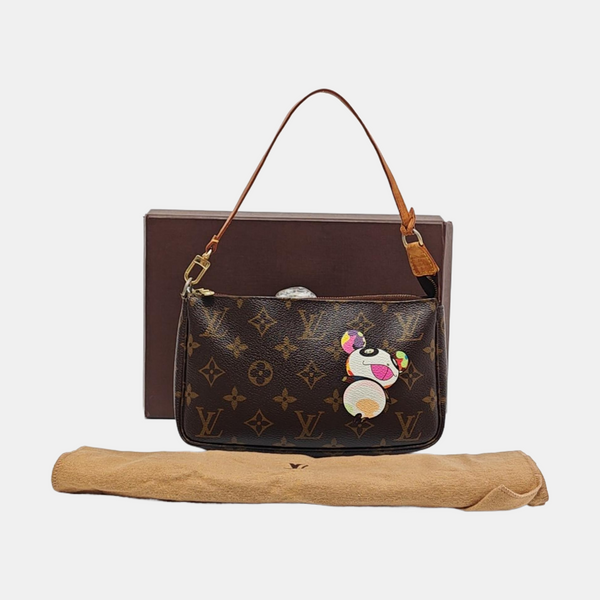 ACCESSOIRES GM Monogram Coated Canvas Brown