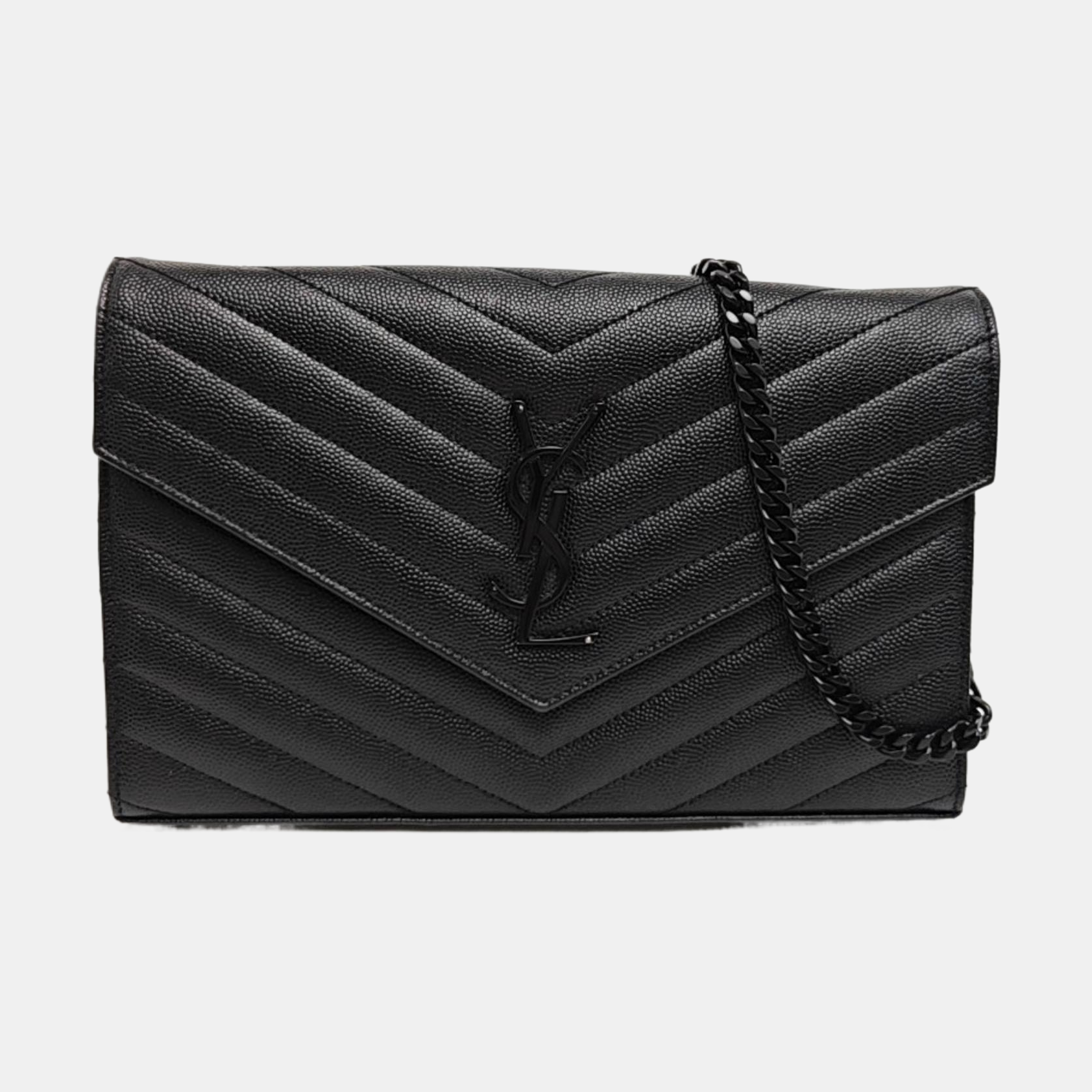 MONOGRAM Medium Chevron Calfskin Black
