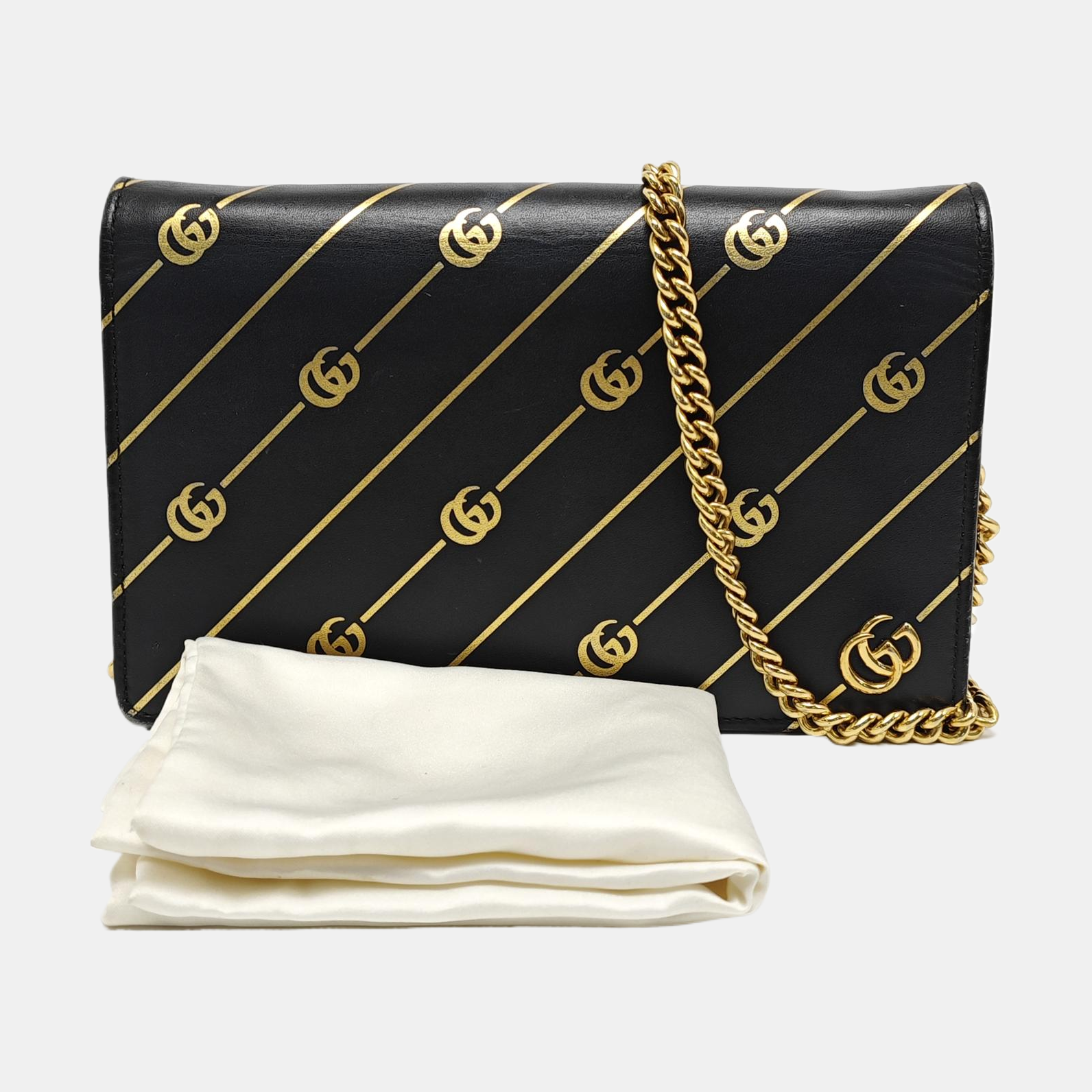 Bolso de Hombro de Piel de Becerro Negro