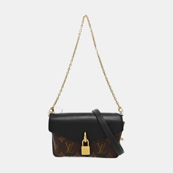 Coated Canvas Shoulder Bag Brown