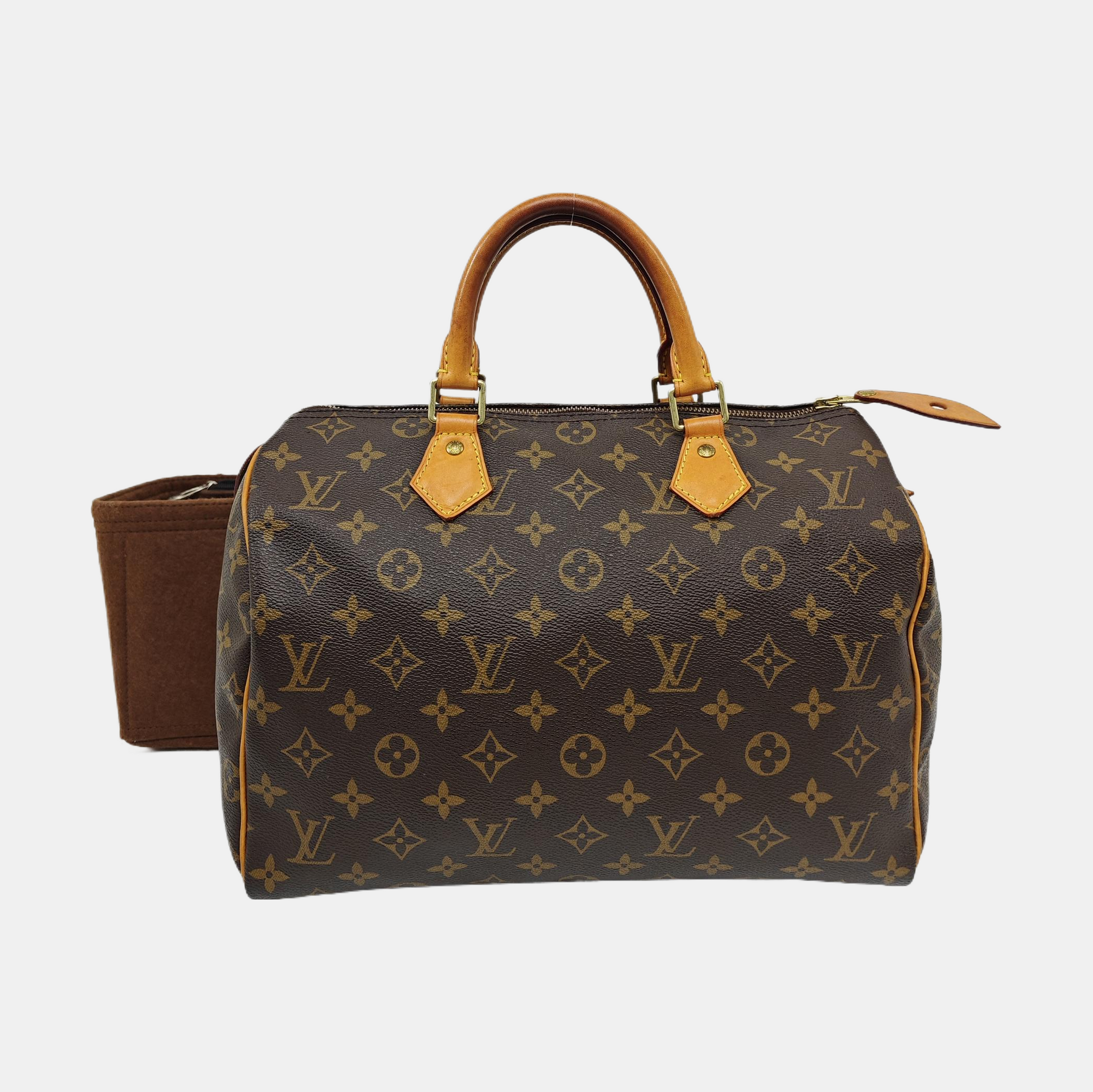 SPEEDY 30 Monogram Coated Canvas Brown