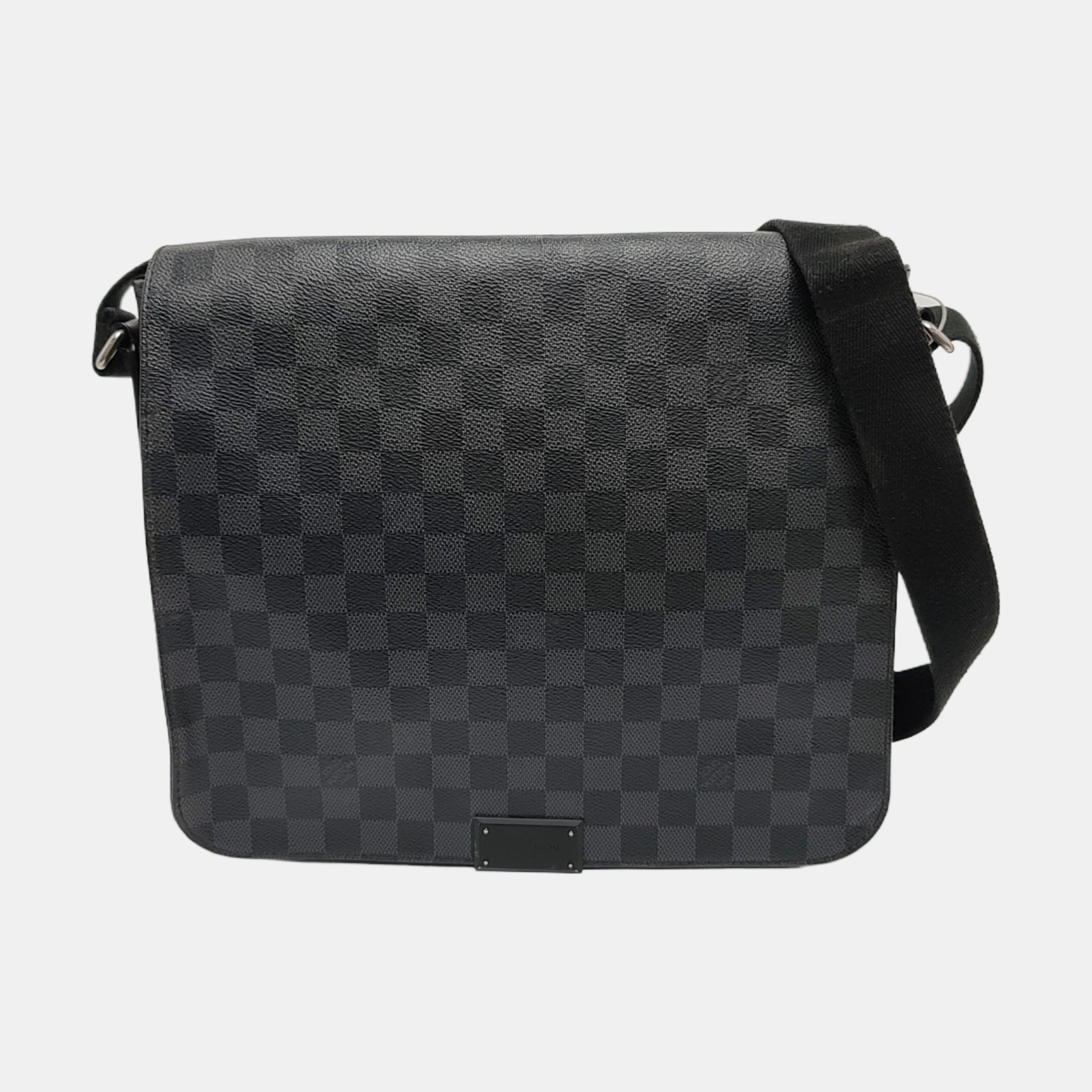 DISTRICT MM Damier Graphite Coated Canvas Gray