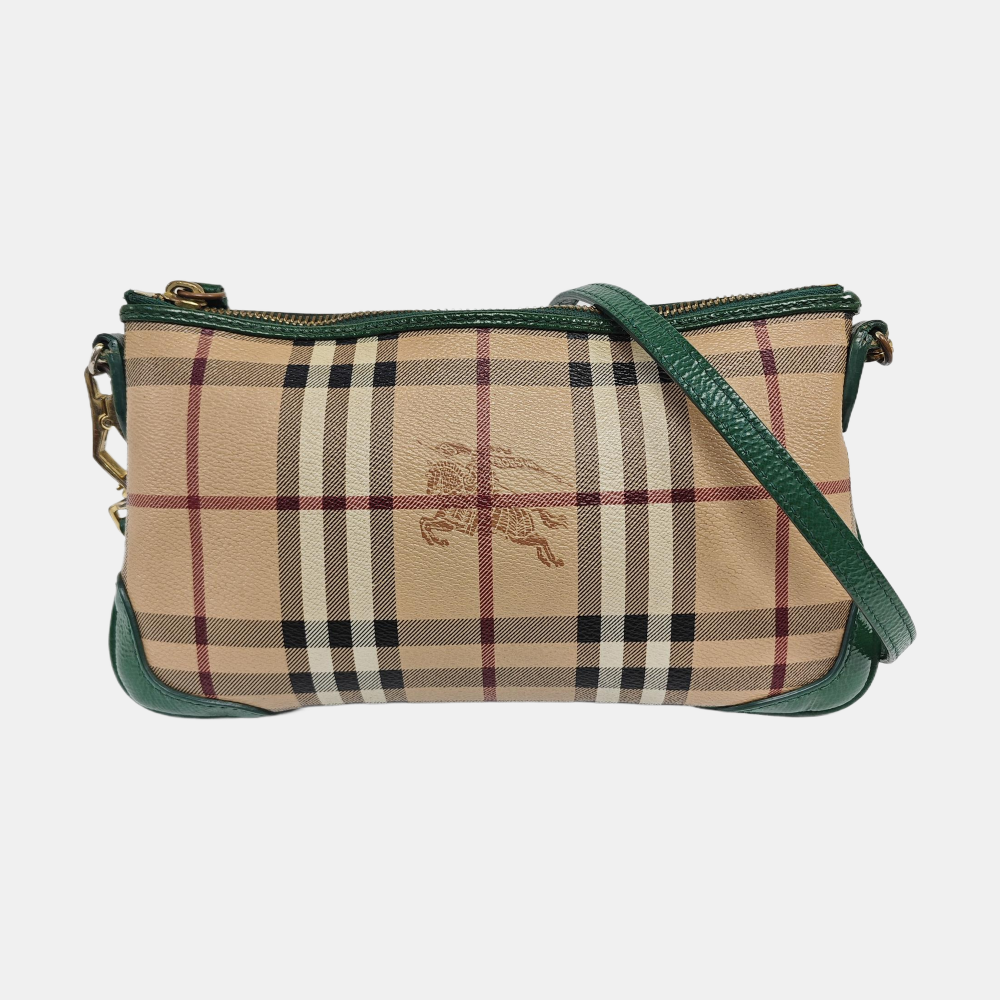 Coated Canvas Shoulder Bag Beige