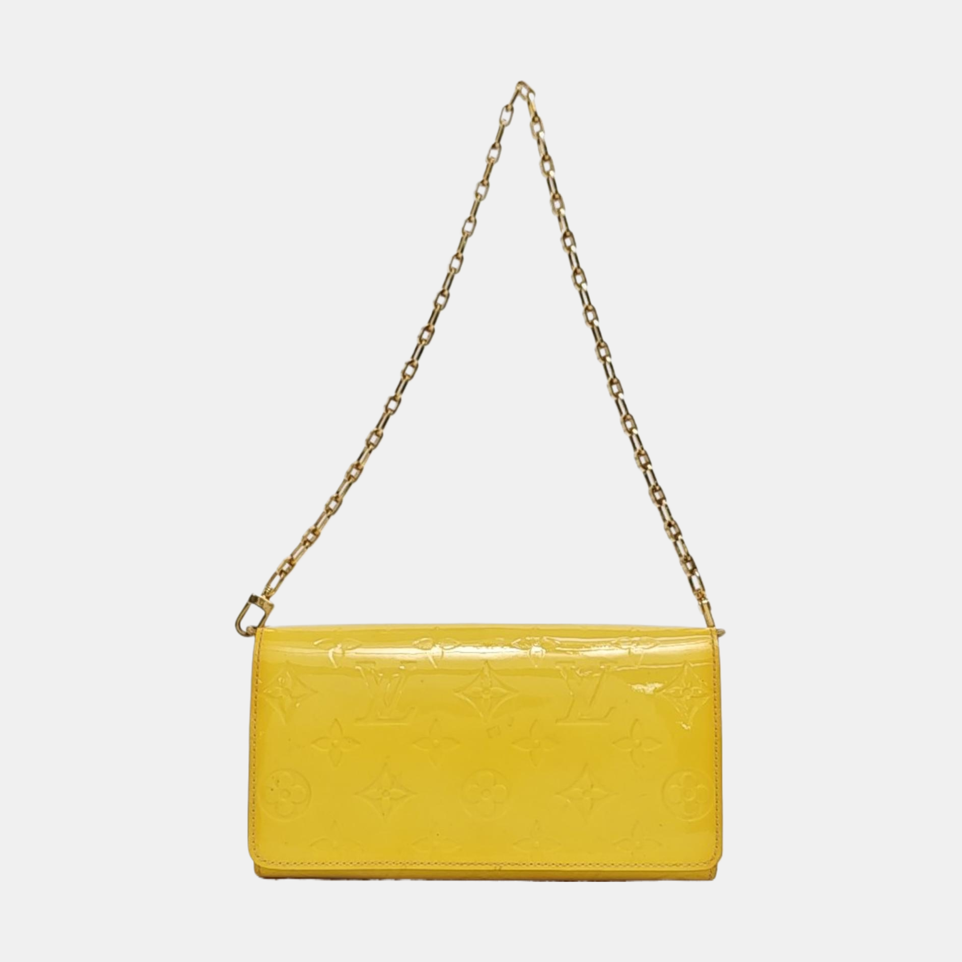 SARAH Monogram Patent Leather Yellow