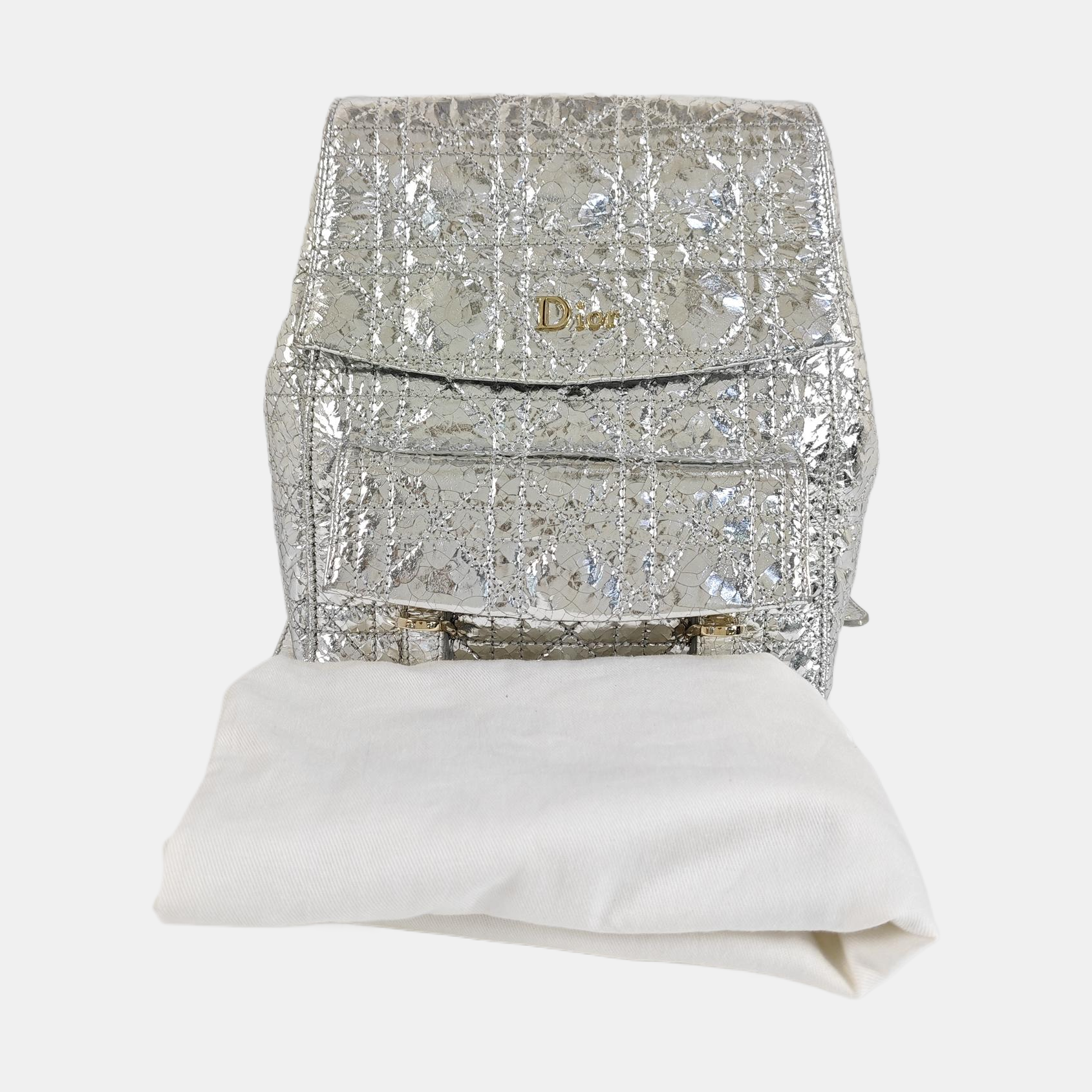 Stardust Small Cannage Calfskin Silver