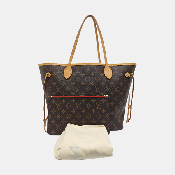 NEVERFULL MM Monogram Coated Canvas Brown