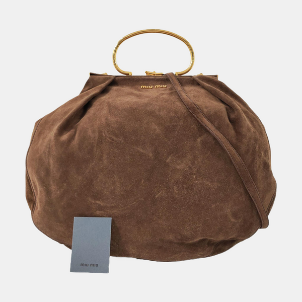 Suede Shoulder Bag Brown