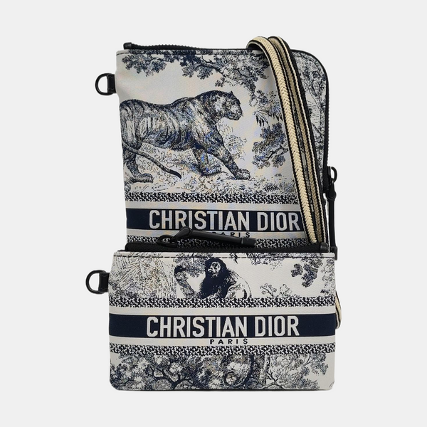 Diortravel Large Fabric Blue