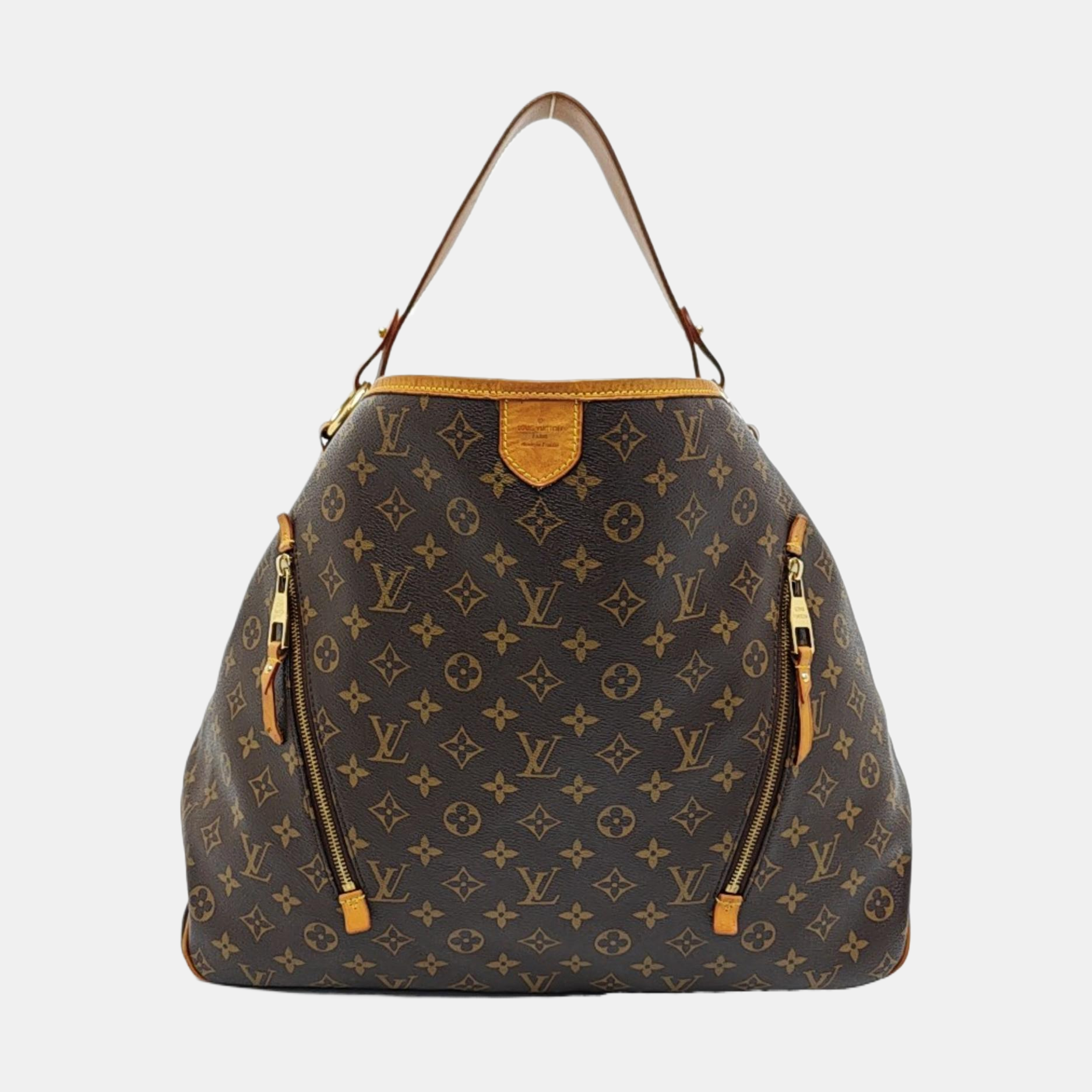 Monogram Coated Canvas Tote Bag Brown