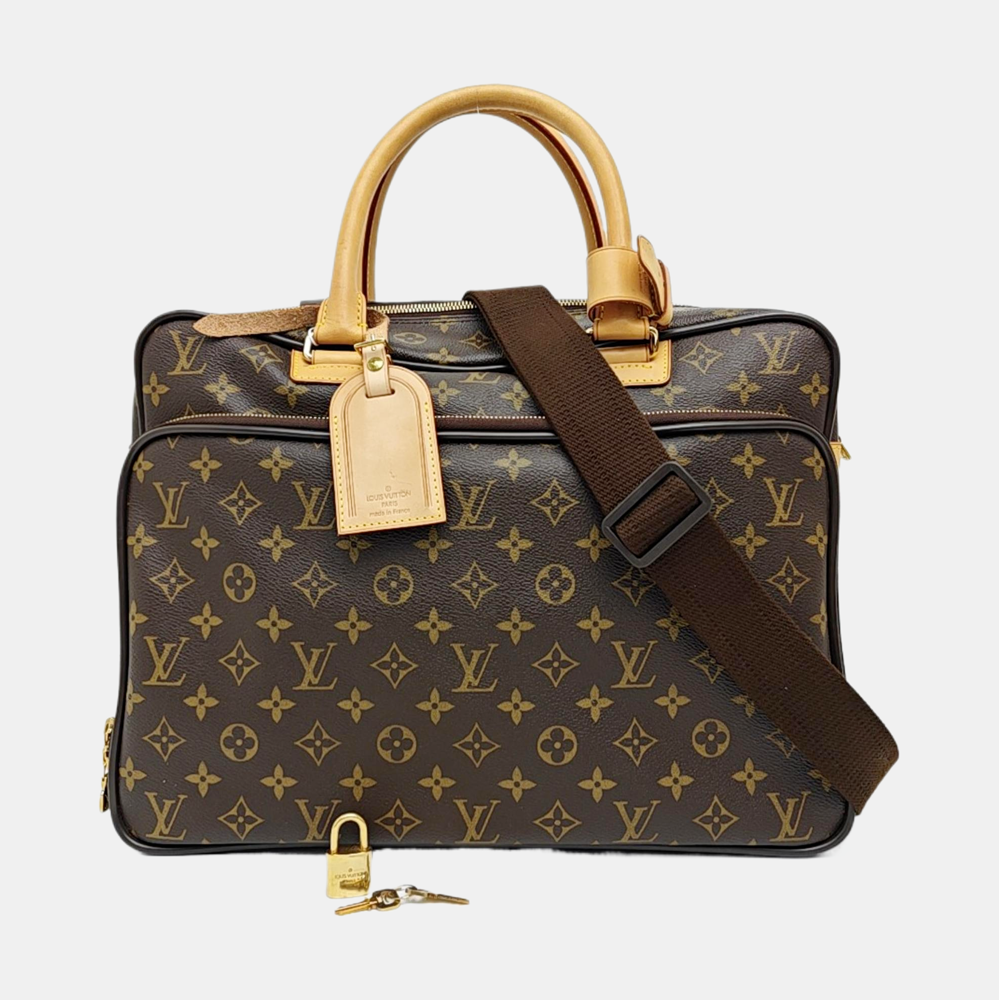 ICARE Monogram Coated Canvas Brown