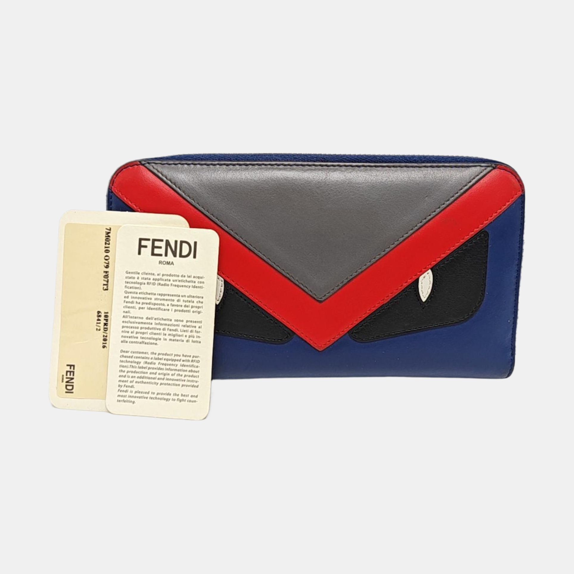 Monster Calfskin Blue Wallet