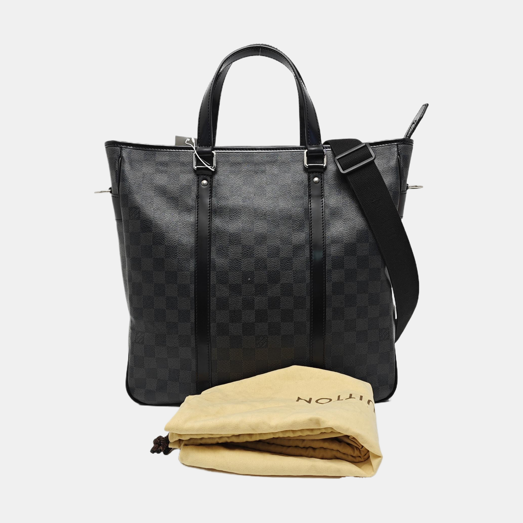 TADAO MM Damier Graphite Coated Canvas Gray
