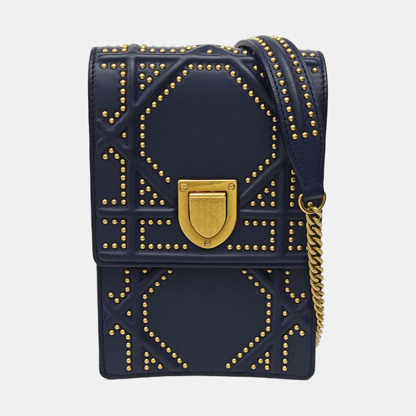 Diorama Cannage Calfskin Blue