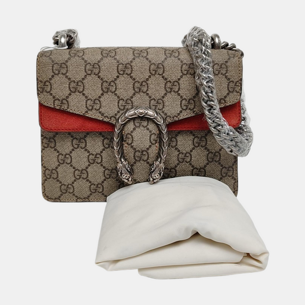 Dionysus Mini Monogram Coated Canvas Beige