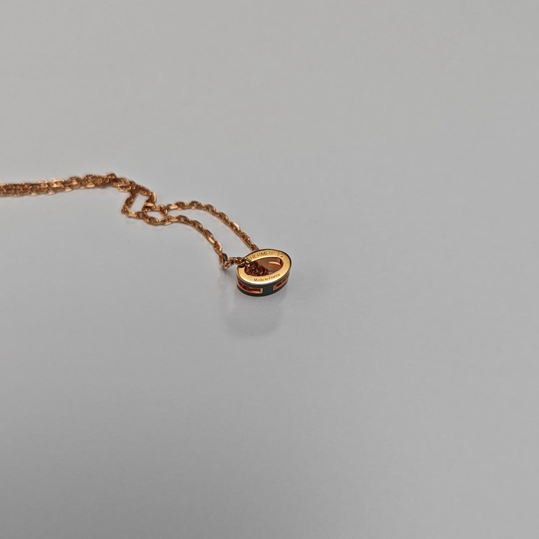 Pop H Metal Rose Gold Necklace