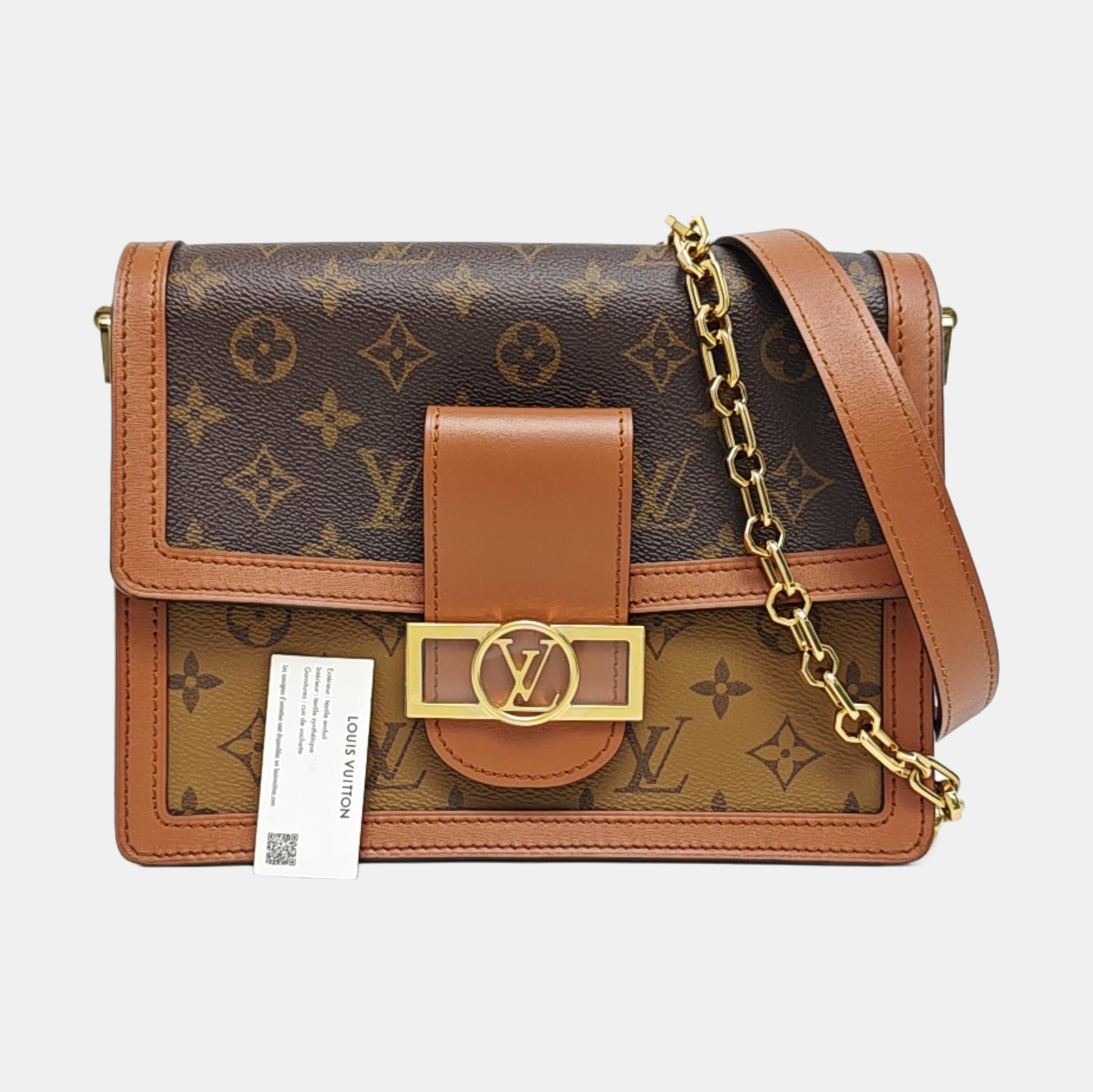 DAUPHINE MM Monogram Coated Canvas Brown