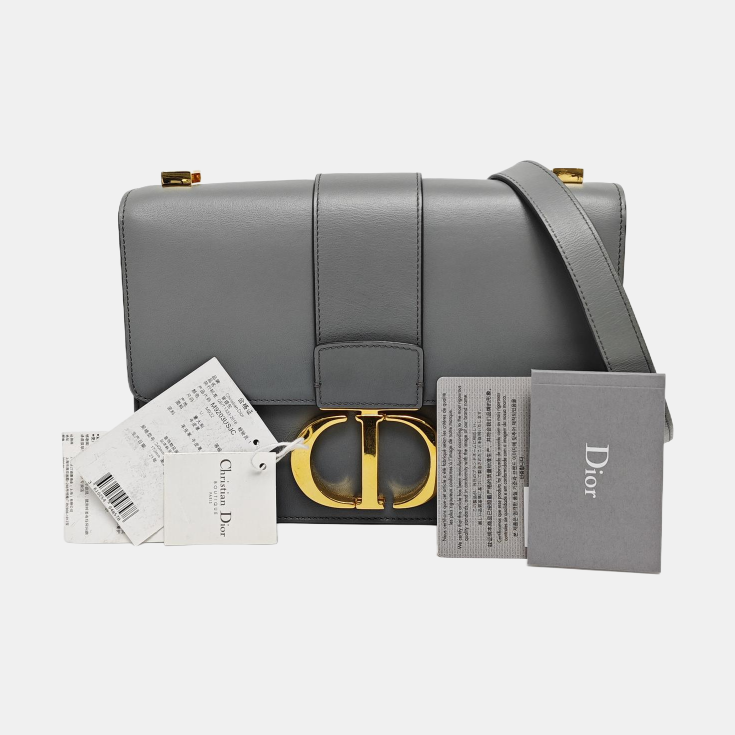 30 Montaigne Calfskin Gray