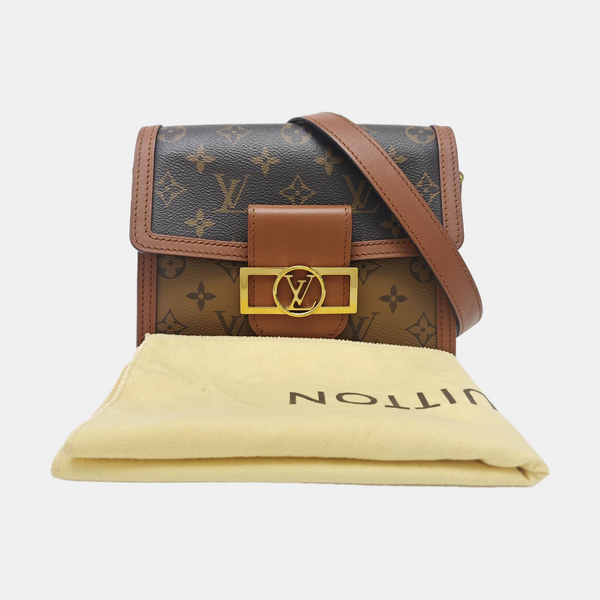 DAUPHINE Mini Monogram Coated Canvas Brown