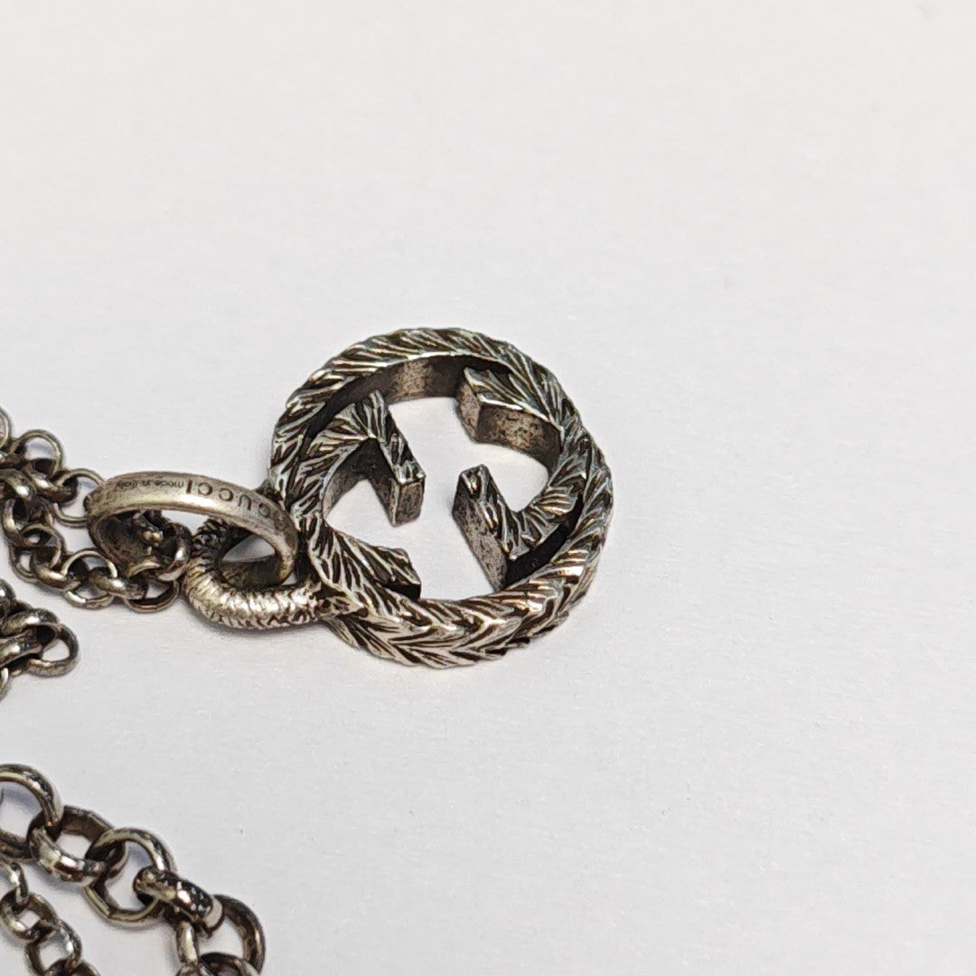 Interlocking G 925 Sterling Silver Necklace