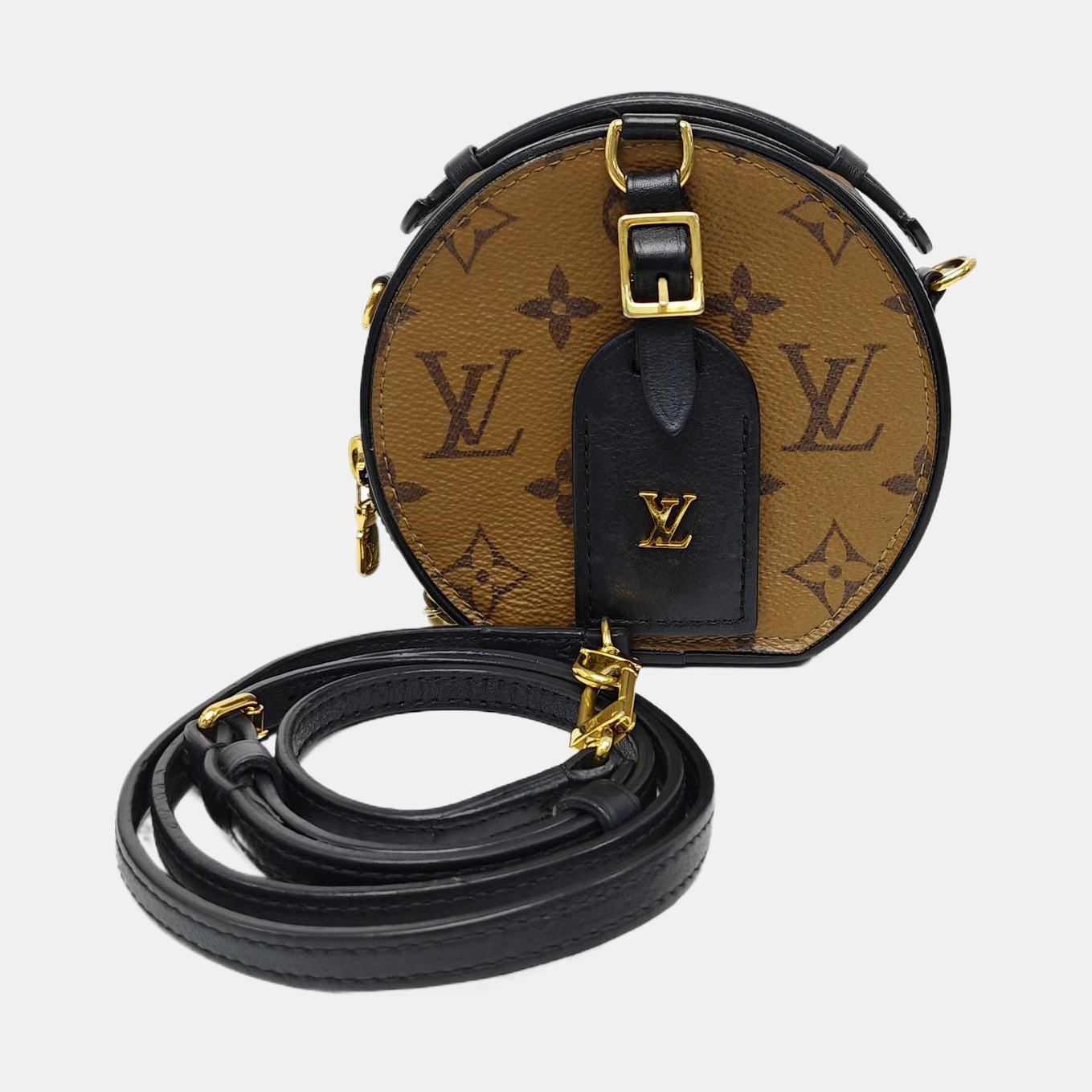 BOITE CHAPEAU Mini Monogram Coated Canvas Brown