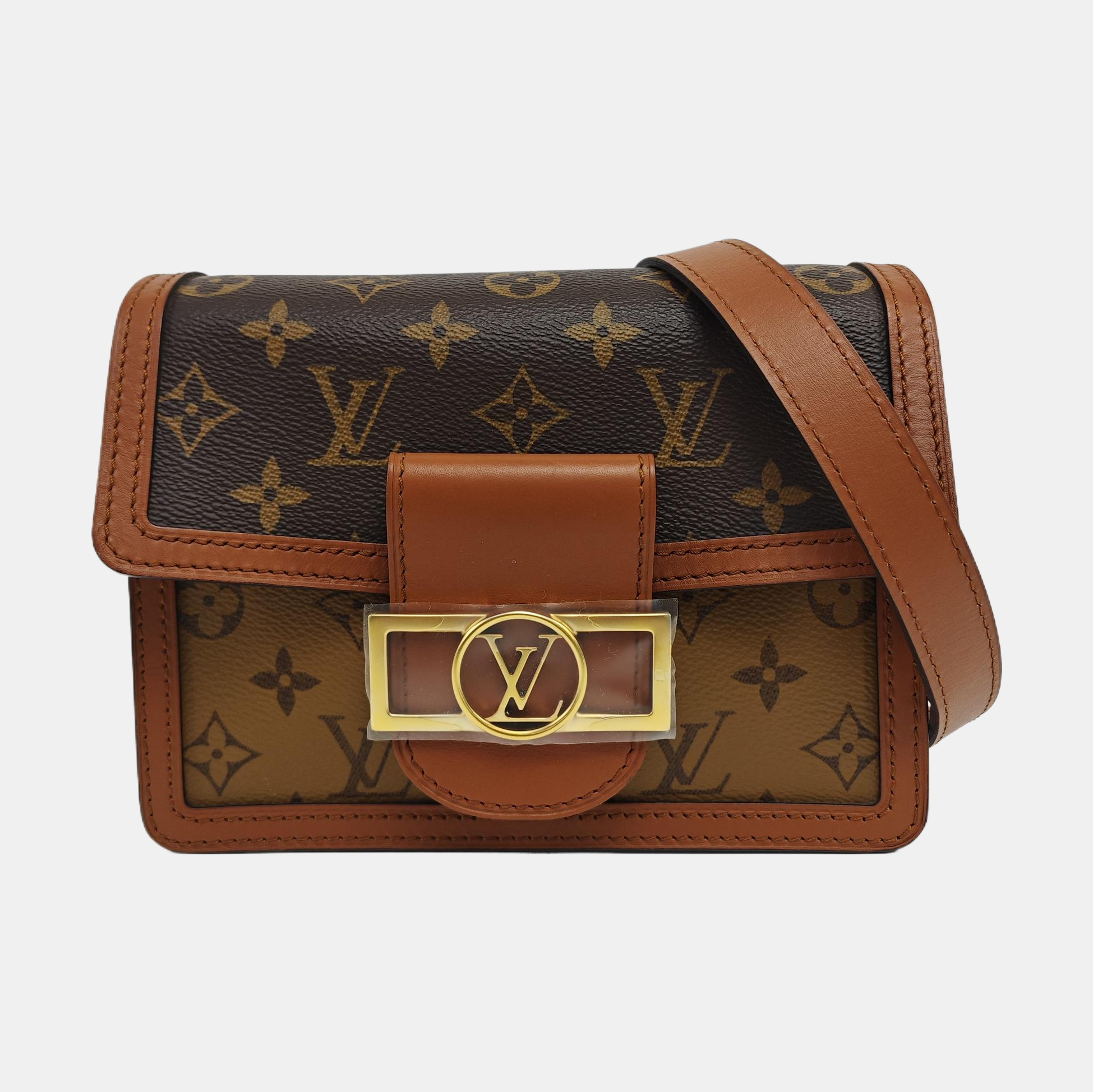 DAUPHINE Mini Monogram Coated Canvas Brown