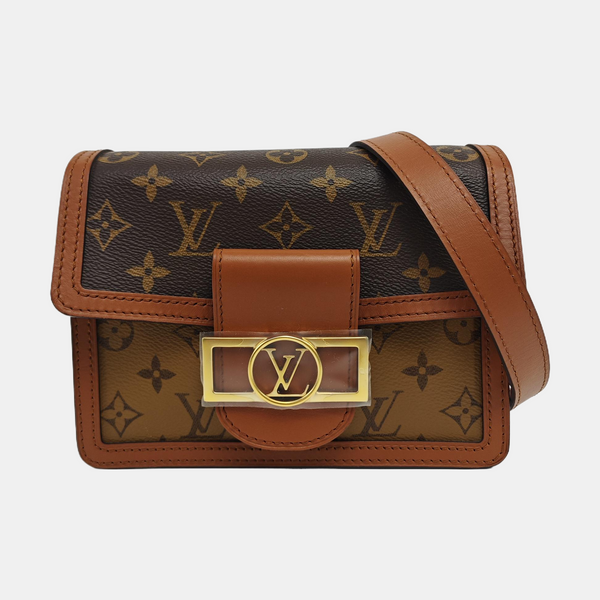 DAUPHINE Mini Monogram Coated Canvas Brown