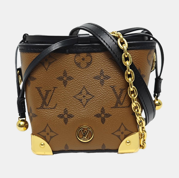 NOÉ PURSE LV CHARMS Monogram Coated Canvas Brown