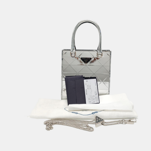Panier Small Patent Leather Silver