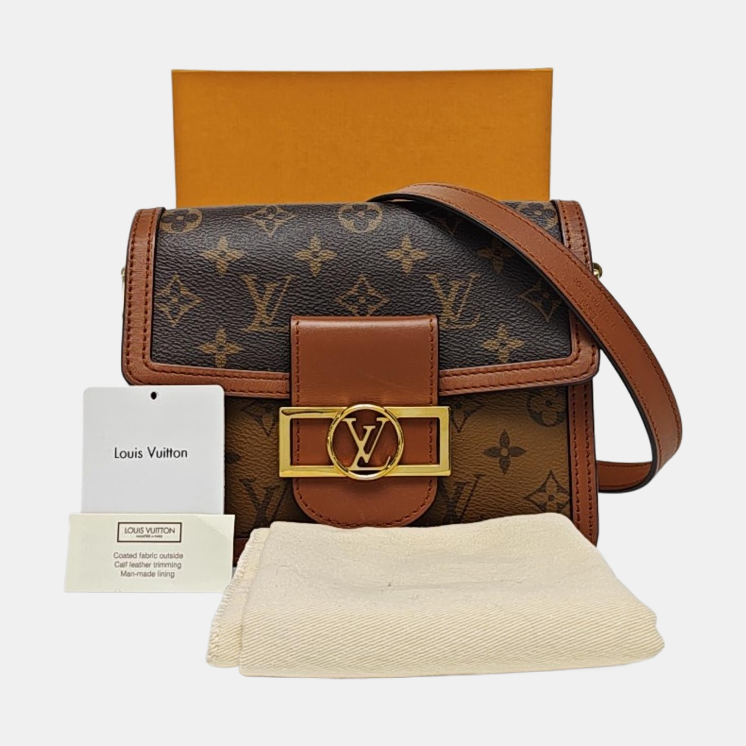 DAUPHINE Mini Monogram Coated Canvas Brown