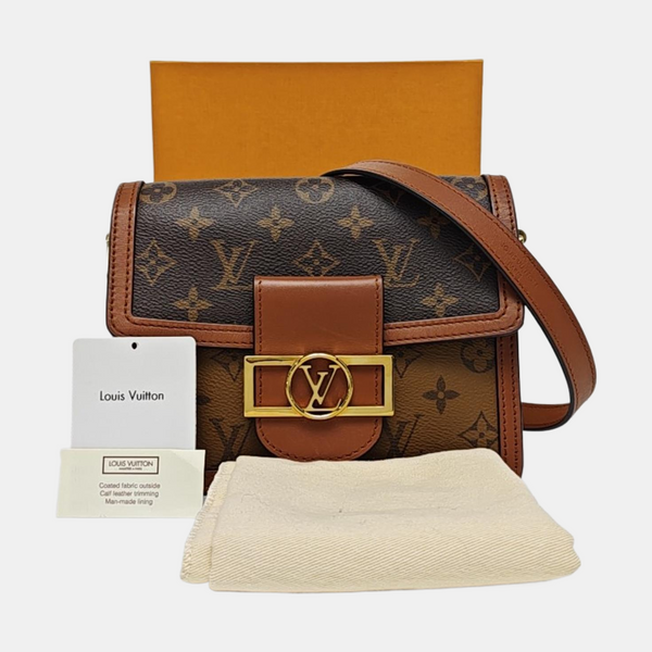 DAUPHINE Mini Monogram Coated Canvas Brown