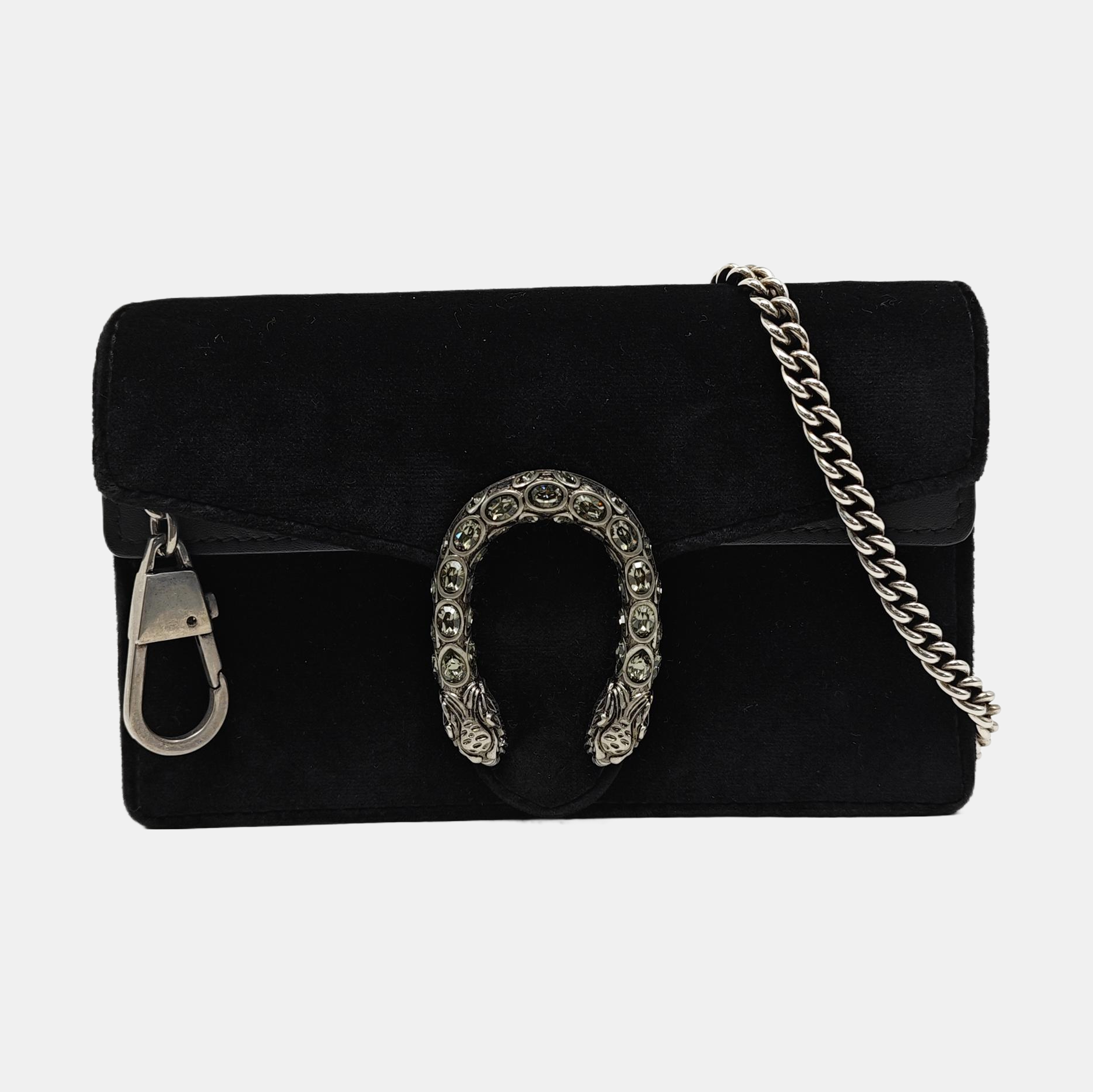 Dionysus Super Mini Suede Black
