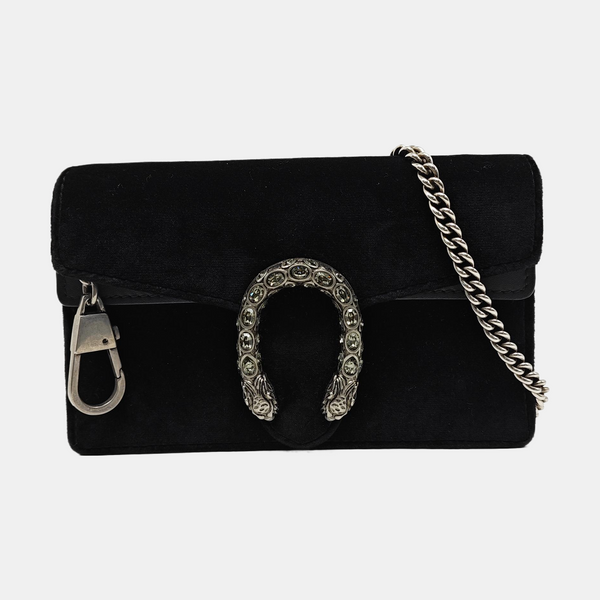 Dionysus Super Mini Suede Black