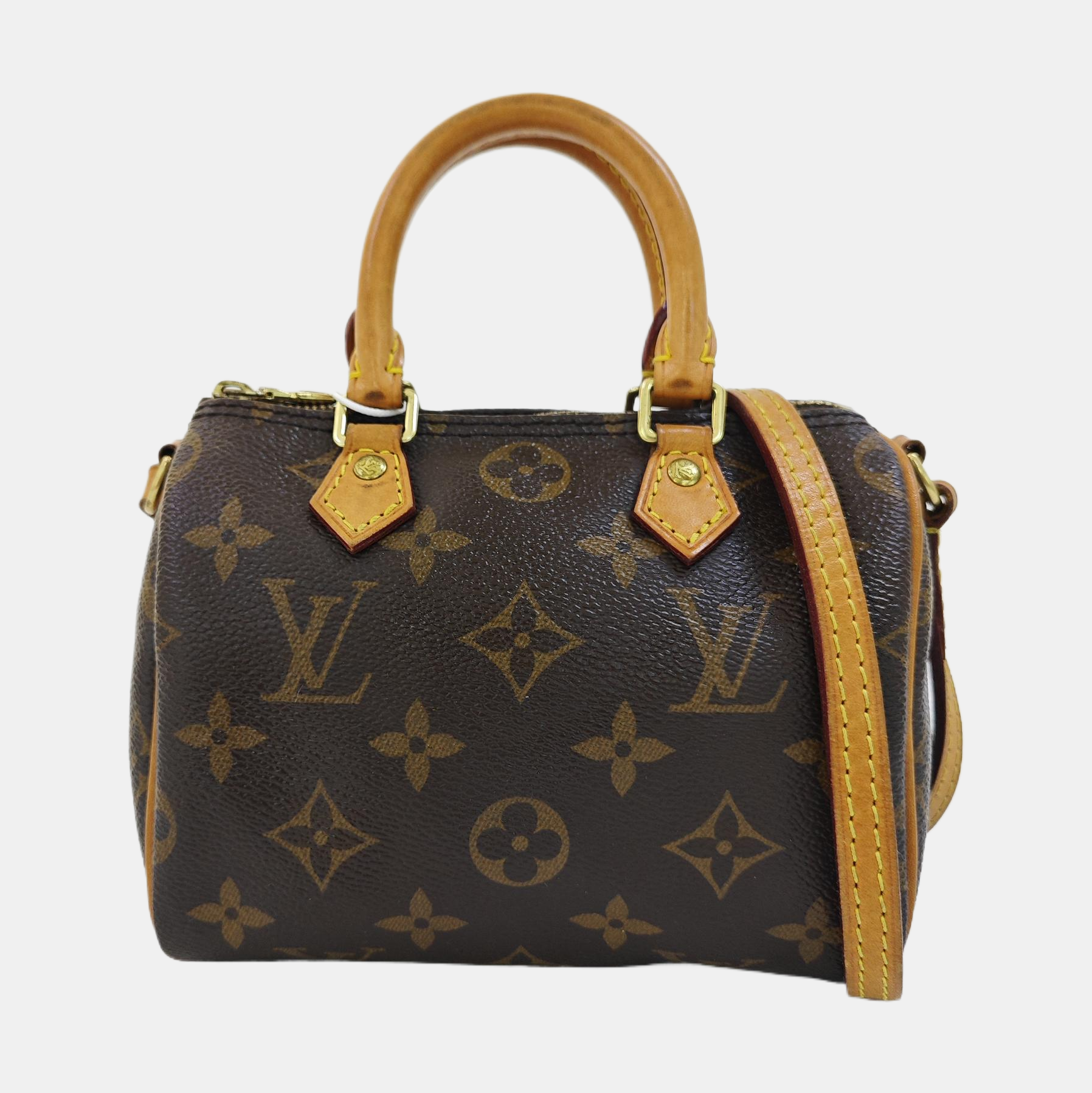 SPEEDY Nano Monogram Coated Canvas Brown