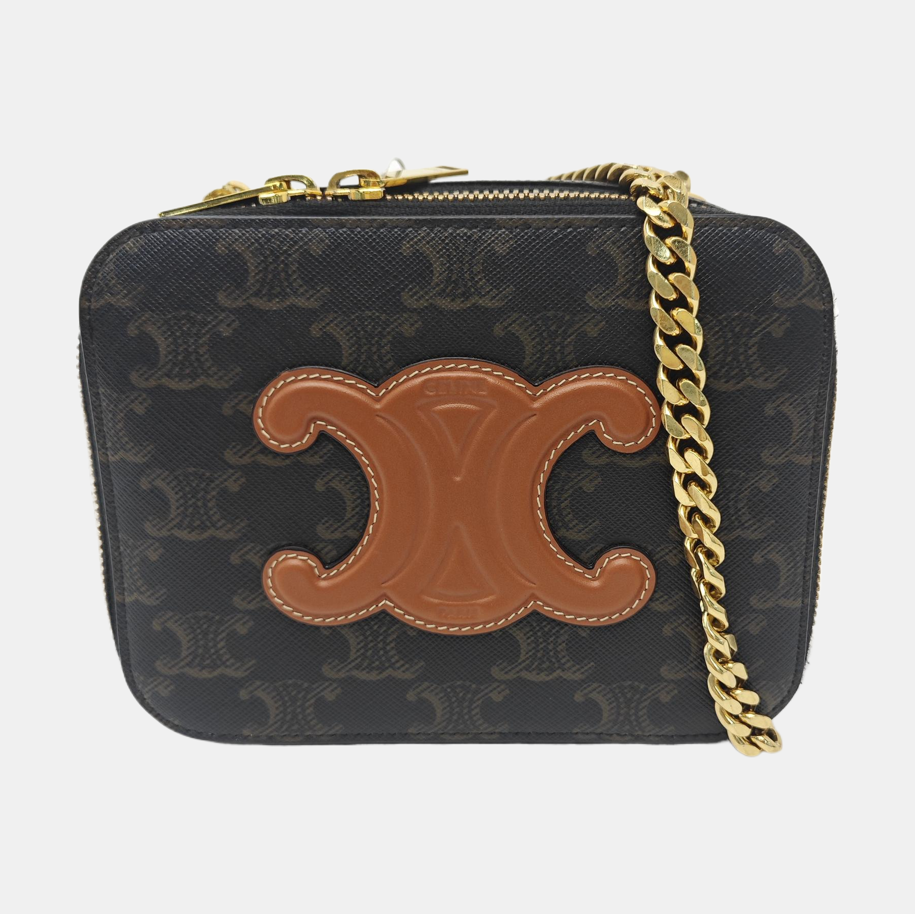 TRIOMPHE Mini Quilted Coated Canvas Black