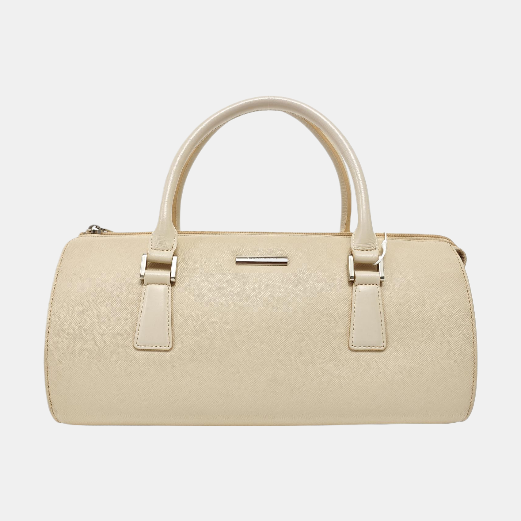 Calfskin Top Handle Bag Beige