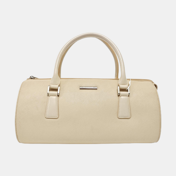 Calfskin Top Handle Bag Beige