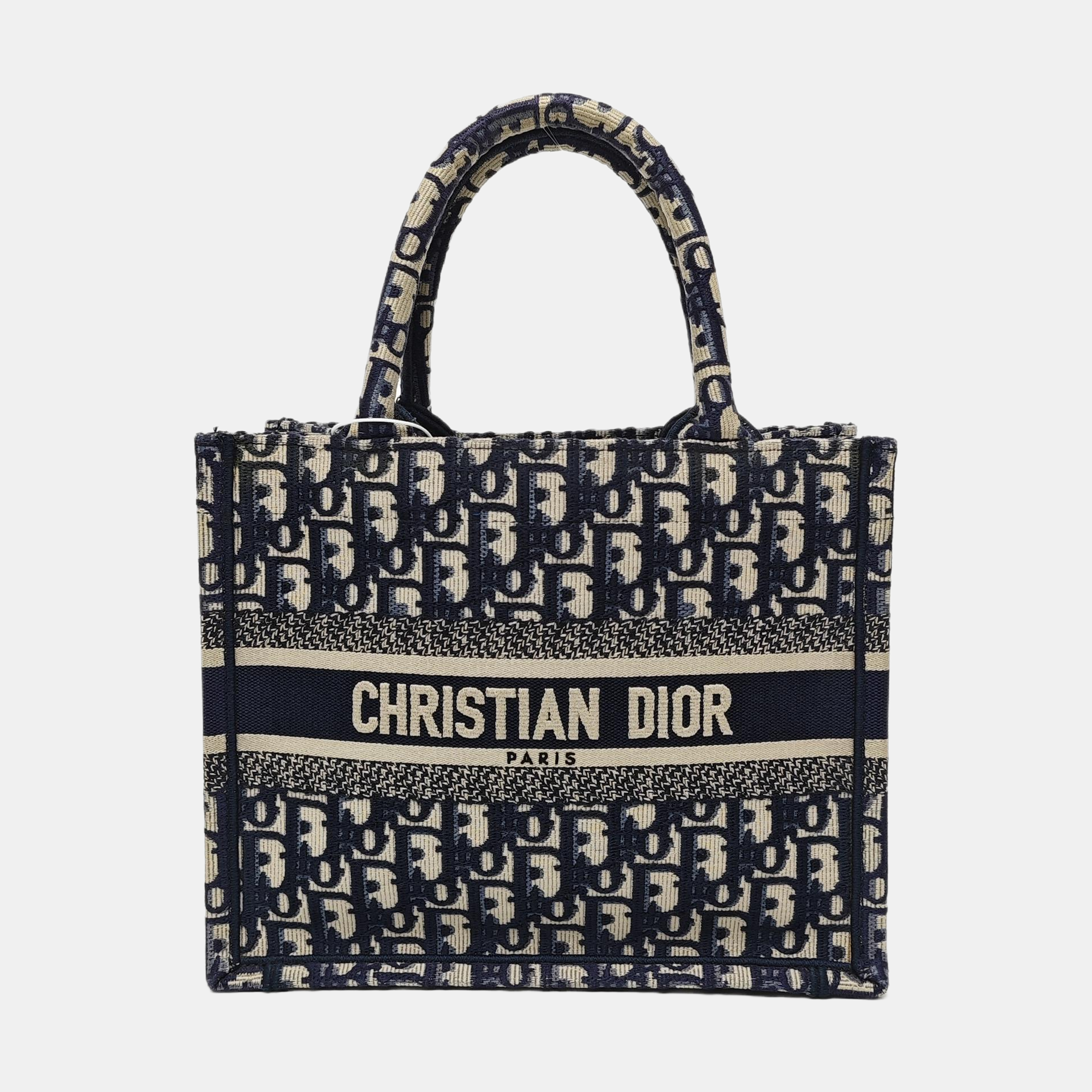 Book Tote Small Oblique Canvas Blue
