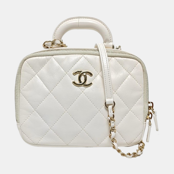 Quilted Lambskin White